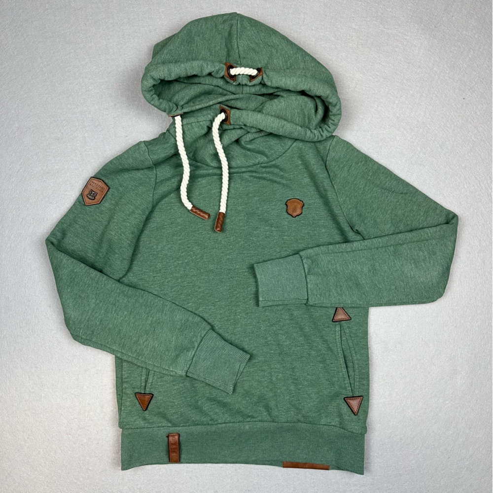 Naketano Women's Green Hooded Pullover Sweatshirt